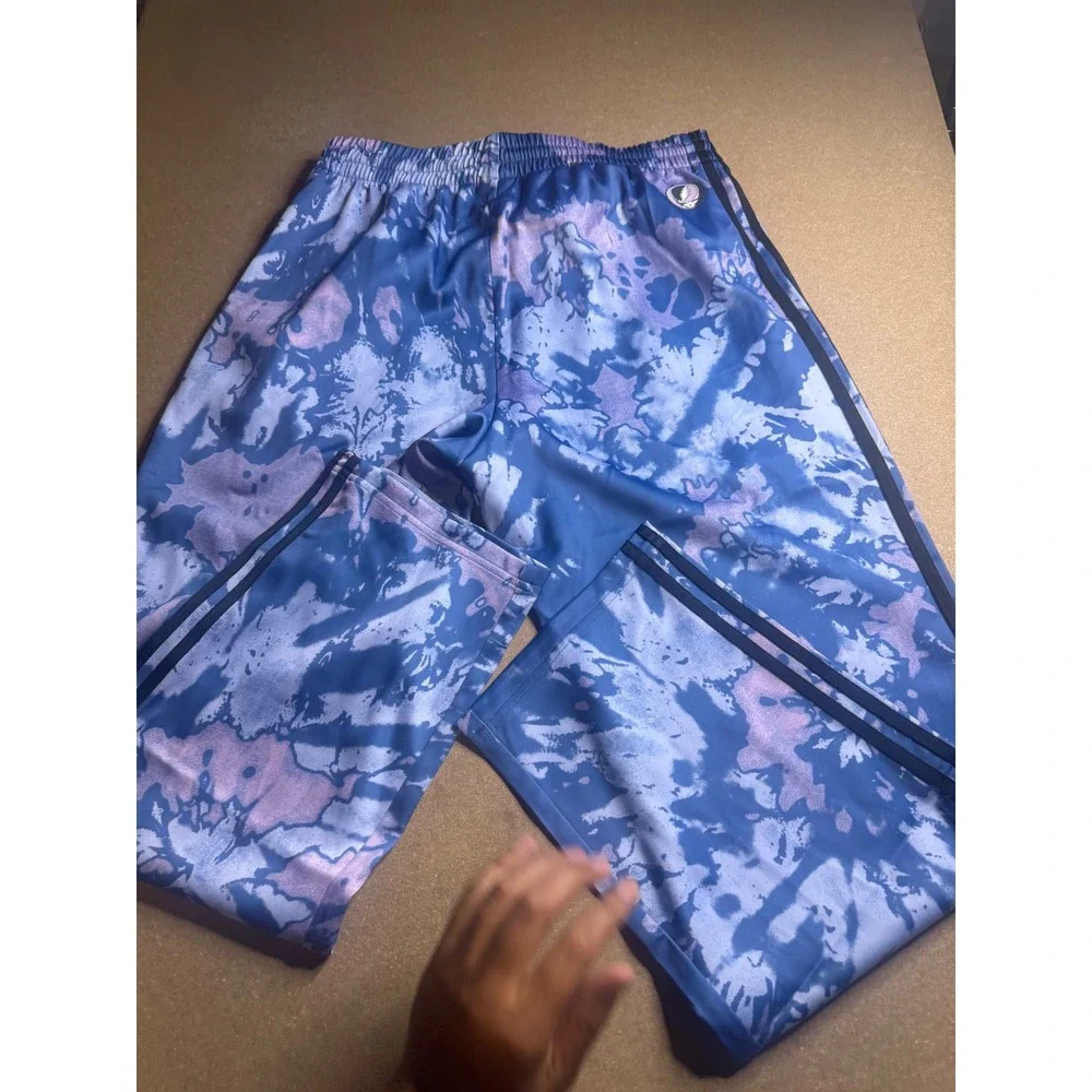 Adidas San Jose Earthquakes Grateful Dead Tie Dye Track Pants Blue Pink Mens L